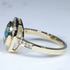 Australian Boulder Opal & Diamond Gold Engagement and Wedding Ring Set - Size 8.25 US Code DWB9