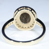 Gold Solid Opal Engeagement Ring Rear View