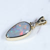 Gold Opal Pendant Side View