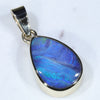 Natural Australian Boulder Opal Gold Pendant (13.5mm x 9mm) Code -ESP80