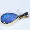 Natural Australian Boulder Opal Gold Pendant (13.5mm x 9mm) Code -ESP80