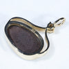 Gold Solid Opal Pendant Rear View