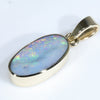 Natural Australian Boulder Opal Gold Pendant (14mm x 7mm) Code -ESP74