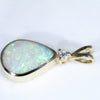 Opal Gold Pendant Side View