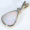 Coober Pedy White Opal and Diamond 18K Gold Pendant (10.5mm x 8mm ) Code - ESP61