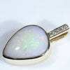 Gold Opal Pendant Side View