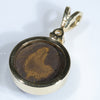Solid Opal Gold Pendant rear View