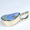 Natural Australian Boulder Opal and Diamond Gold Pendant (12mm x 10mm) Code -ESP70