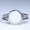 Natural Australian White Opal Silver Ring