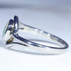 Australian Solid Boulder Opal Silver Ring  Size 7.25 Code - RS174