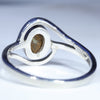 Australian Solid Boulder Opal Silver Ring  Size 7.25 Code - RS174