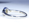Australian White Opal and Diamond Silver Ring - Size 8 Code RS147
