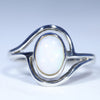 Natural Australian White Opal Silver ring