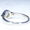 Australian White Opal and Diamond Silver Ring - Size 8.5 Code RS151
