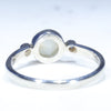 Australian White Opal and Diamond Silver Ring - Size 8.5 Code RS151