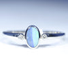 Australian Solid Boulder Opal and Diamond Silver Ring - Size 11.5 Code SS17