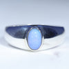 Natural Boulder Opal Mens Silver Ring - Size 11 Code SM124