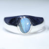 Natural Australian Boulder Opal Silver Ring