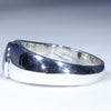 Natural Boulder Opal Mens Silver Ring - Size 11.5 Code SM117
