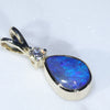 Gold Opal Pendant Side View