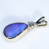 Gold Opal Pendant Side View