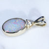 Gold Opal Pendant Side View