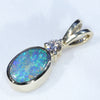 Gold Opal Pendant Side View