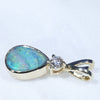 Gold Opal Pendant Side View
