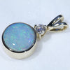 Gold Opal Pendant Side view