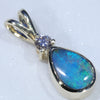 Gold Opal Pendant Side View