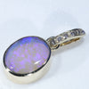 Gold Opal Pendant Side View