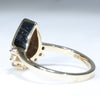 Natural Australian Boulder Opal and Diamond Gold Ring - Size 6.5 US Code EJJ32