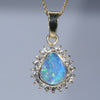 Gorgeous Opal and Diamond Halo Pendant Design