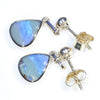 Australian Boulder Opal Gold Earrings (9 x 7mm) Code GE112