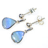 Australian Boulder Opal Gold Earrings (9 x 7mm) Code GE112