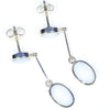 Coober Pedy White Opal Gold Earrings (9 x 6mm) Code GE106