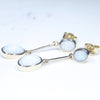 10k Gold - Solid White Opal