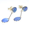 Natural Australian Boulder Opal Gold Earrings (9 x 6.5mm) Code GE107