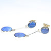 Gold Opal Earrings Side View