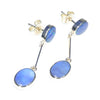 Natural Australian Boulder Opal Gold Earrings (9 x 6.5mm) Code GE107
