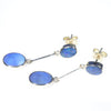 Natural Australian Boulder Opal Gold Earrings (9 x 6.5mm) Code GE107