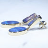 Gold Opal Earrings Side View