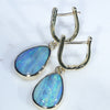 Gold Huggie Opal Earring Design