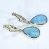 Opal Gold and Diamond Huggie Earring Xmas Gift