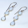 10k Gold - Solid White Opals
