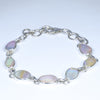 Natural Australian Boulder Opal Silver Bracelet