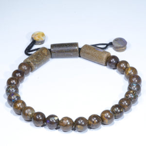 Natural Australian Matrix Opal Adjustable Bracelet 