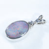 Sterling Silver - Solid Boulder Opal - Natural Diamond