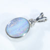 Sterling Silver - Solid Boulder Opal - natural Diamond