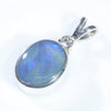 Sterling Silver - Solid boulder Opal - Natural Diamond
